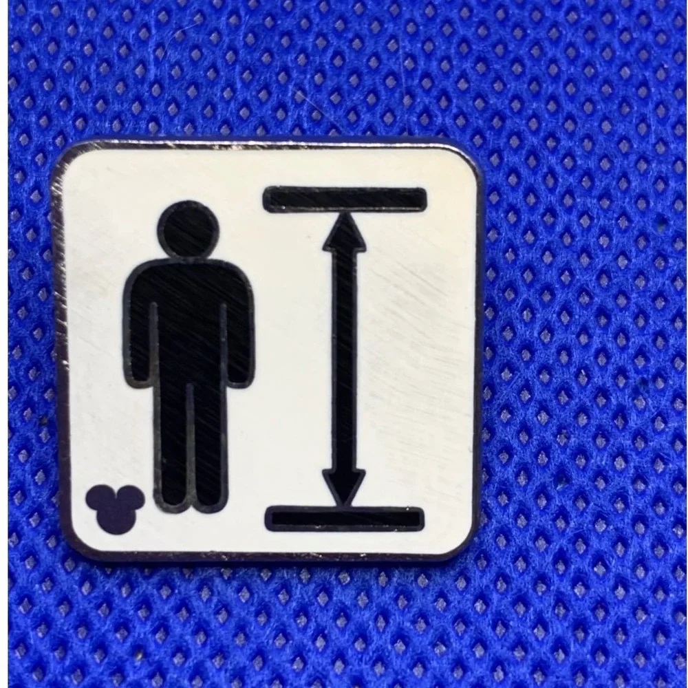 2009 Disney height sign Hidden Mickey map icons pin